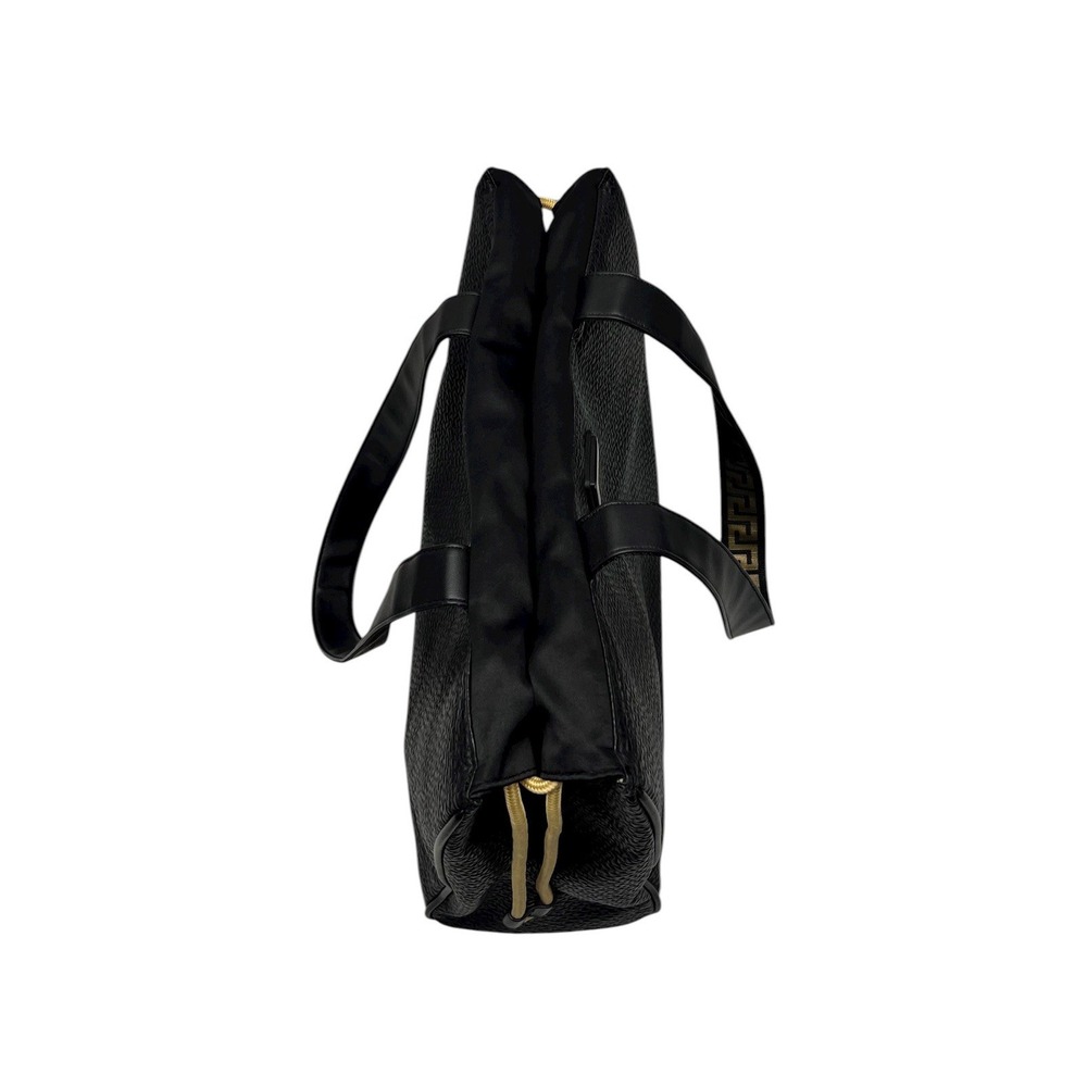 Versace PARFUMS Tote Bag Faux Leather Holdall Weekender Black & Gold Medusa - Picture 6 of 16